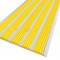 Алюминиевый одноуровневый порог 162 мм с резиновыми вставками АП-162 желтый 3 м