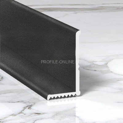 Уголок 12х20 мм из алюминия внутренний ПВ-206 черный муар 2.7 м