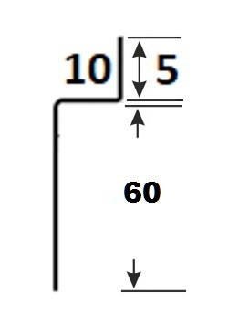Нержавеющий плинтус скрытого монтажа стальной под гипсокартон 60 мм FiZ 60 P полированная сталь 250 см