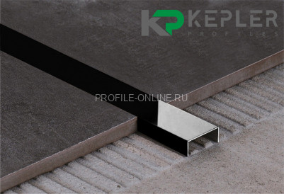 П-образный профиль 10х20 мм из нержавеющей стали SS 304 FSUP20-BP S.S.304 черный полированный 2.7 м