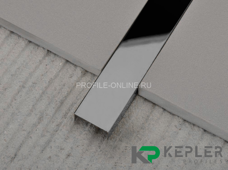 П-образный профиль 10х20 мм из нержавеющей стали SS 304 FSUP20-BP S.S.304 черный полированный 2.7 м