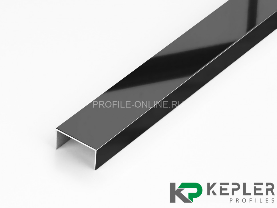 П-образный профиль 10х20 мм из нержавеющей стали SS 304 FSUP20-BP S.S.304 черный полированный 2.7 м