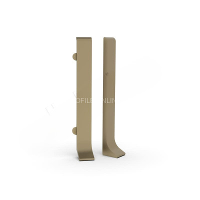 Заглушки для напольного плинтуса 80 мм Диал ПЛ-80з 0034 шампань (кмп левая+правая)