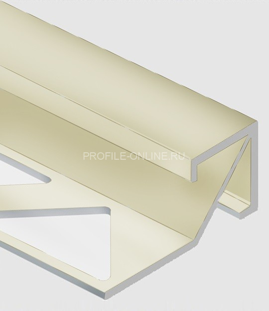 Алюминиевый профиль квадрат для плитки внешний 14х14 мм PV72-16 титан матовый 2,7 м