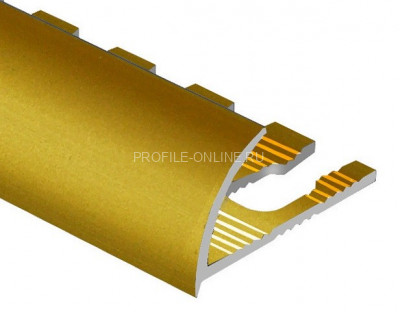 Алюминиевый С-образный профиль гибкий 10 мм PV20-04 золото матовое 2,7 м