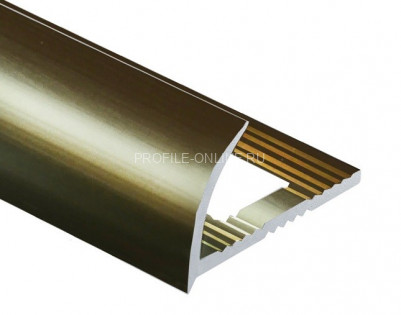 Алюминиевый С-образный профиль 10 мм PV08-17 eco титан блестящий 2,7 м