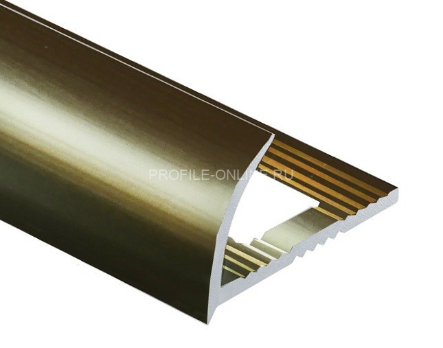 Алюминиевый С-образный профиль 10 мм PV08-17 eco титан блестящий 2,7 м