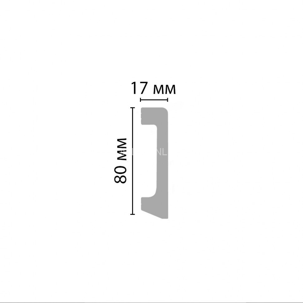 Плинтус напольный ударопрочный DECOMASTER D235-713 ШК/20 (80x17x2400) Коричневый