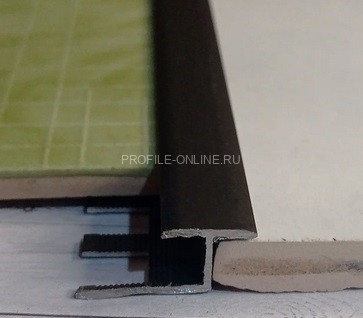 Алюминиевый Z-образный профиль гибкий ПЗ-10 черный матовый 2,7 м