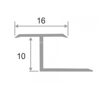 Алюминиевый Z-образный профиль гибкий ПЗ-10 черный матовый 2,7 м