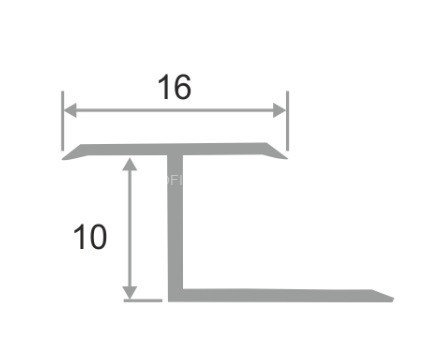 Алюминиевый Z-образный профиль гибкий ПЗ-10 черный матовый 2,7 м