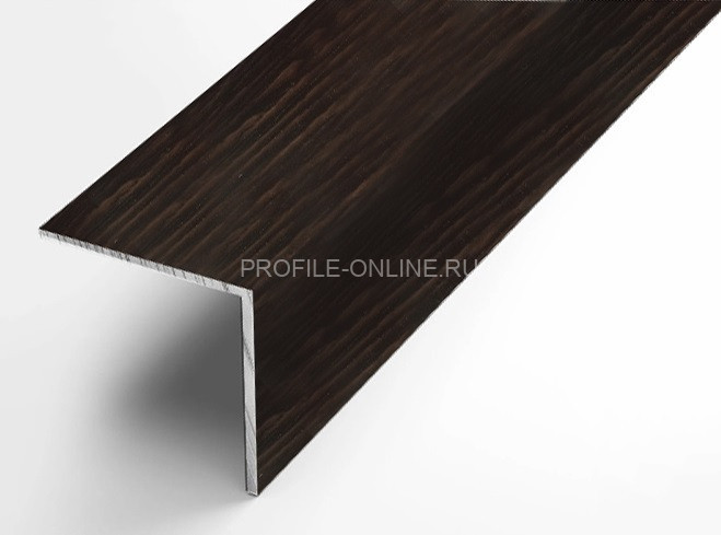Алюминиевый уголок 40х40 равнополочный Л Венге 2,7 м (упаковка 10 штук)
