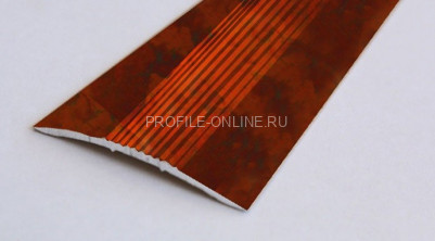 Одноуровневый порог алюминиевый с рифлением 39 мм А5 КД Пробка 2,7 м (упаковка 10 штук)