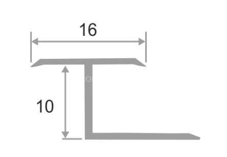 Алюминиевый Т-профиль 16 мм закладной Т-16 КД Вишня 2,7 м (упаковка 10 штук)