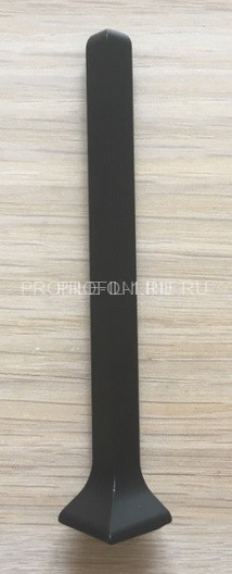 Металлический уголок наружный для плинтуса напольного ПЛ-150 черный муар