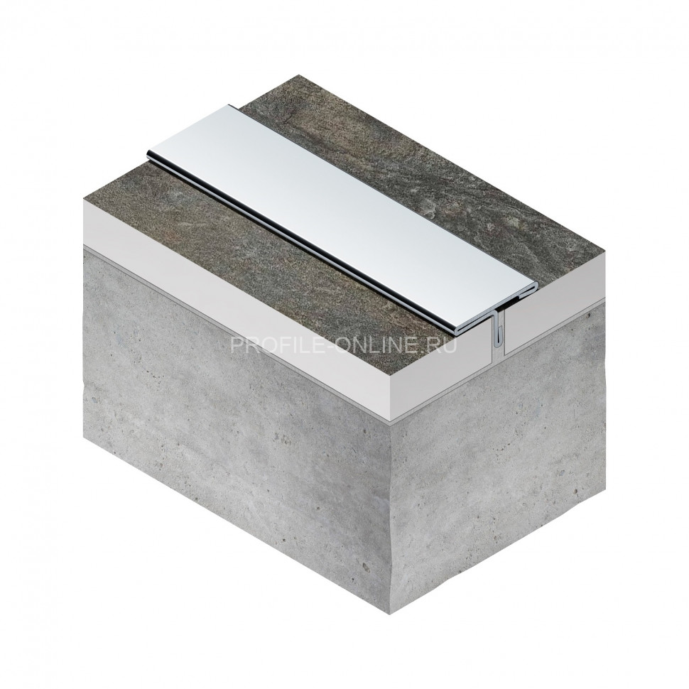 Т-образный профиль из нержавеющей стали 20 мм NEEXY PVS91-10 EM тисненый 2.7 м