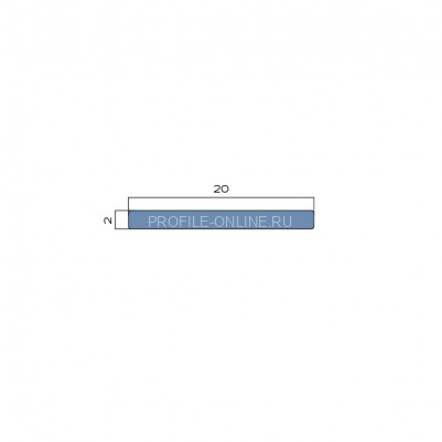 Полоса 20 мм из алюминия NEEXY PV89-10-MB коричневая матовая 2.7м