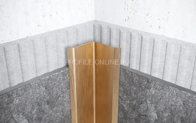 Нержавеющий уголок стальной внутренний с загнутыми краями 15х15 мм FV 15 GS золото сатинированное 300 см