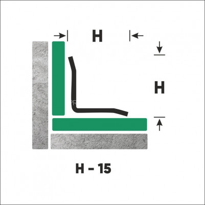 Нержавеющий уголок стальной внутренний с загнутыми краями 15х15 мм FV 15 GS золото сатинированное 300 см