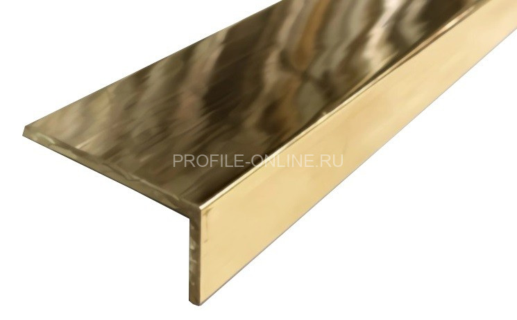 Латунный уголок разнополочный 15х10 PL 15x10 ON полированный 2,7м