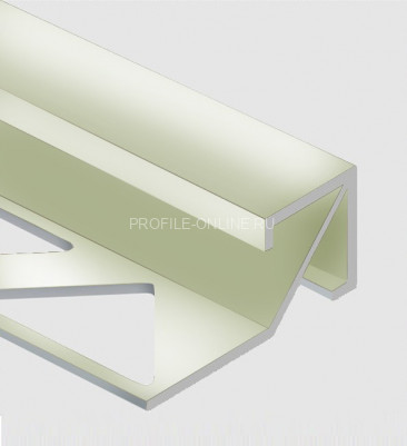 Алюминиевый профиль квадрат для плитки внешний 14х14 мм PV72-17 титан блестящий 2,7 м