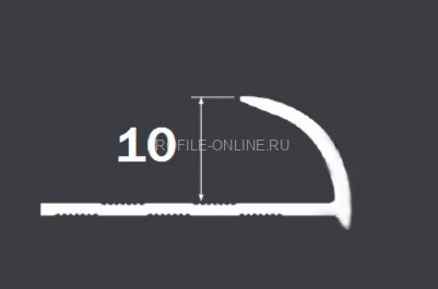 Алюминиевый С-образный профиль 10 мм PV08-18 eco черный матовый 2,7 м