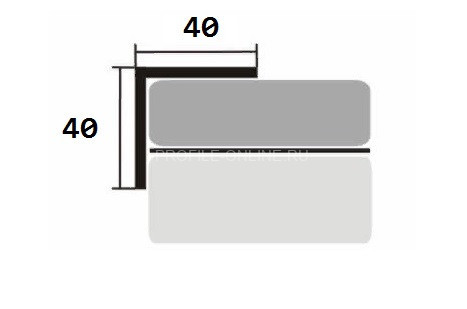 Алюминиевый уголок 40х40 равнополочный Л Вишня 2,7 м (упаковка 10 штук)