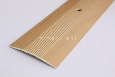 Одноуровневый порог алюминиевый с рифлением 39 мм А5 КД Сосна 2,7 м (упаковка 10 штук)