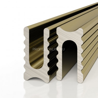 Теневая рейка алюминиевая Decaro D009A Brass цвет латунный для стен и потолка 3 м