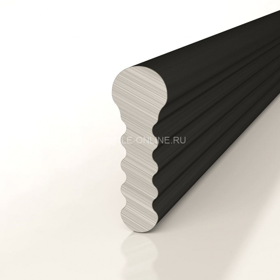 Алюминиевый профиль-вставка разделительный Decaro D009.2A Black черный для стен и потолка 3 м