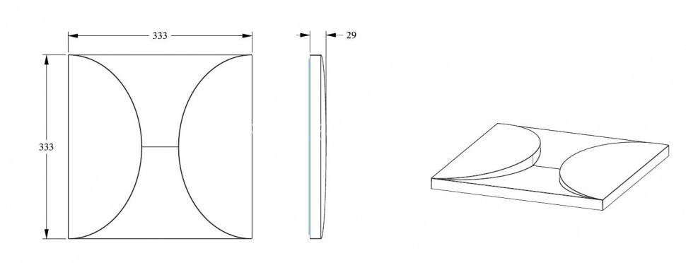 Стеновая декоративная панель 3D Orac Decor W107 белая из полиуретана 333х333 мм
