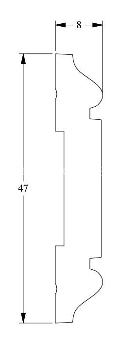 Декоративный молдинг Orac Decor Duropolymer PX144 белый из полистирола 47х8 мм 200 см