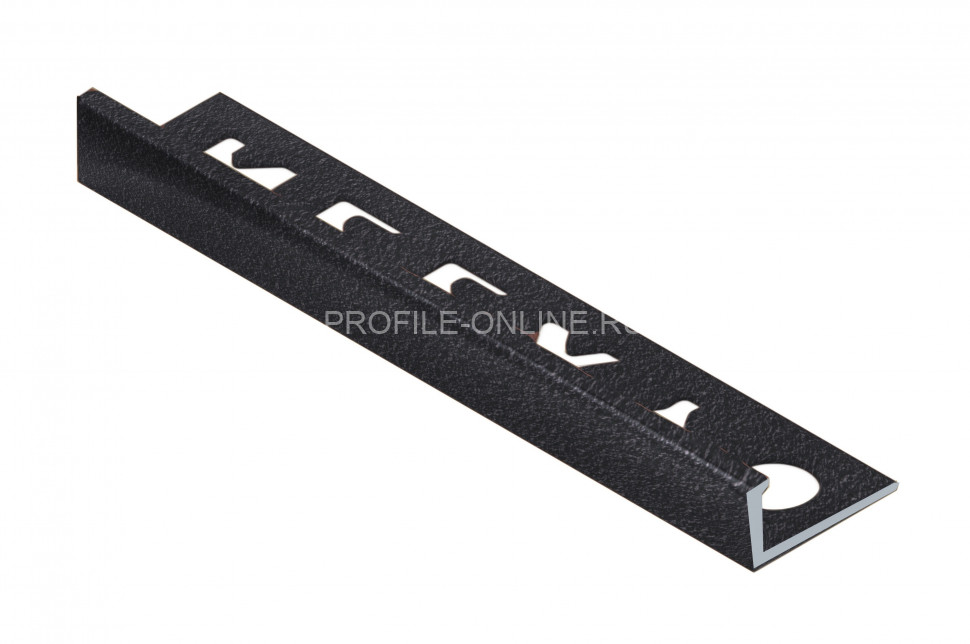 L-образный профиль алюминиевый 12.5 мм NEEXY PV03-42 SBL муар черный 2.7 м