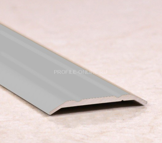 Алюминиевый порог одноуровневый с насечками 25 мм ПО-25 без покрытия 2,7 м