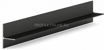 Теневой плинтус алюминиевый 16х36 мм Laconistiq Reverse 36 черный 300 см с кромкой 1.5 мм для панелей и керамогранита мм зазор 15/20 мм