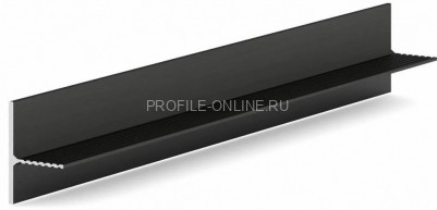 Теневой плинтус алюминиевый 16х36 мм Laconistiq Reverse 36 черный 300 см с кромкой 1.5 мм для панелей и керамогранита мм зазор 15/20 мм