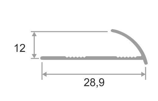 С-профиль алюминиевый 12 мм ПО-12 бронза глянец 2,7 м