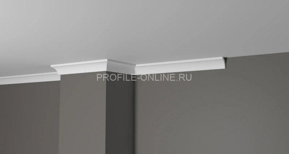 Декоративный плинтус для потолка 29х20 мм Decor-Dizayn DD36 полистирол белый, под покраску 2 м