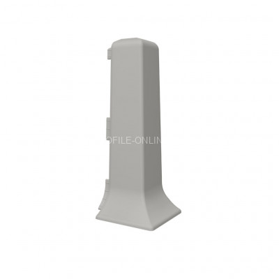 Комплект уголков ПВХ внешних для напольного плинтуса  VILO linela 414 RAL 7037 2шт. серый