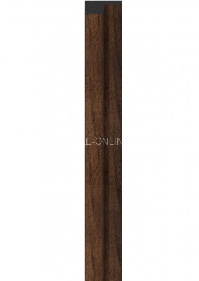 Левая планка-рейка для стеновой реечной панели VOX LINERIO L-LINE шоколад 2650х61х21 мм