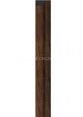 Левая планка-рейка для стеновой реечной панели VOX LINERIO L-LINE шоколад 2650х61х21 мм