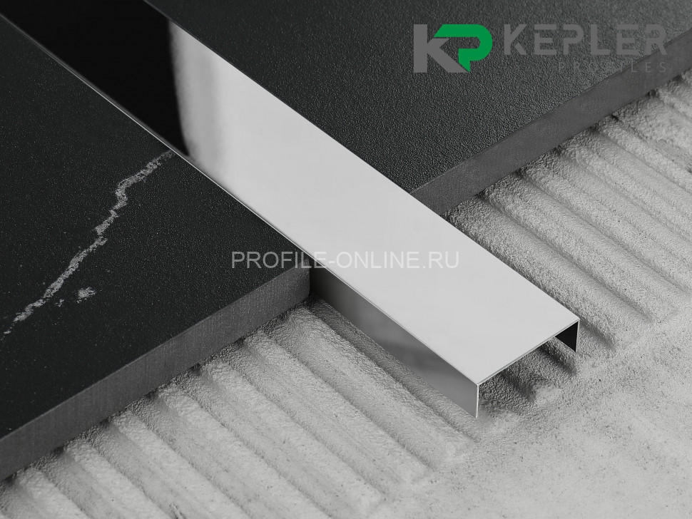 П-образный профиль 10х30 мм из нержавеющей стали SS 304 FSUP30-P S.S.304 полированный 2.7 м