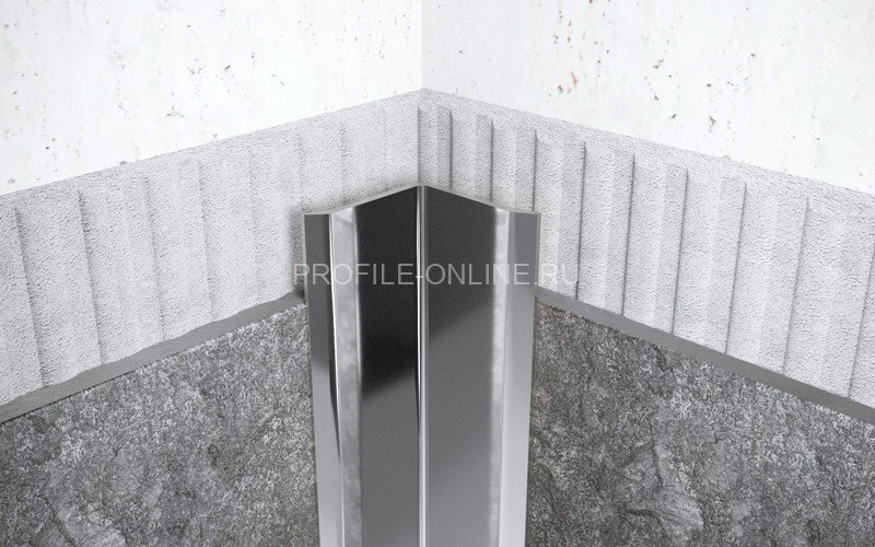 Нержавеющий уголок стальной внутренний с загнутыми краями 15х15 мм FV 15 P полированная сталь 300 см