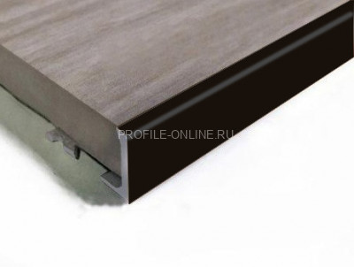 Алюминиевый L-образный профиль ПО-Г6 черный матовый 2,7 м