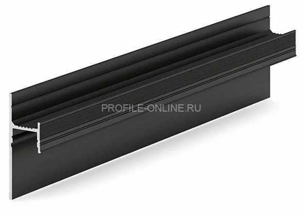 Алюминиевый теневой плинтус 15х41 мм под подсветку Laconistiq Light 41 черный 300 см