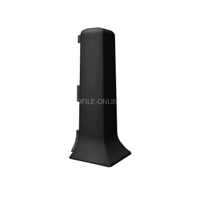 Комплект уголков ПВХ внешних для напольного плинтуса  VILO linela 415 RAL 7024 2шт. антрацит