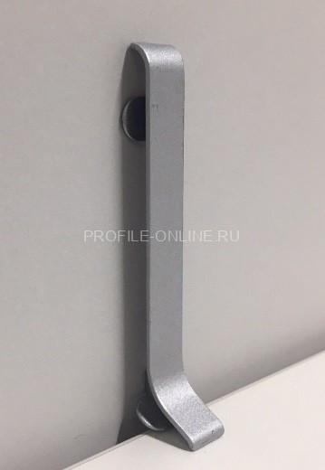 Стык для напольного плинтуса ПТ-79/10 ПВХ серебро