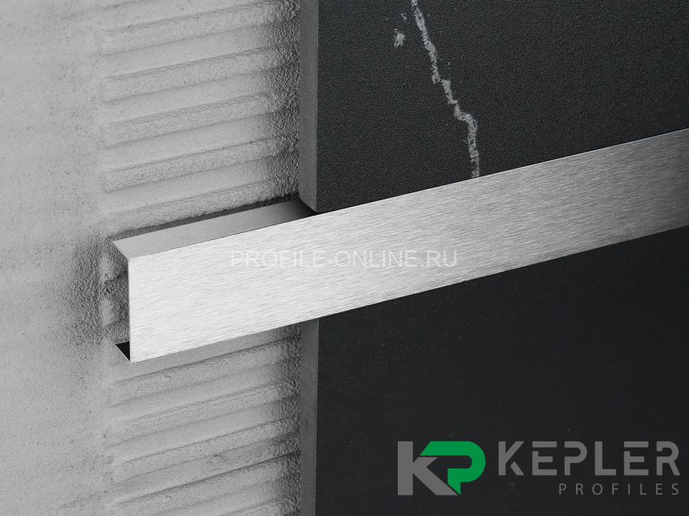 П-образный профиль 10х30 мм из нержавеющей стали SS 304 FSUP30-S S.S.304 сатинированный 2.7 м