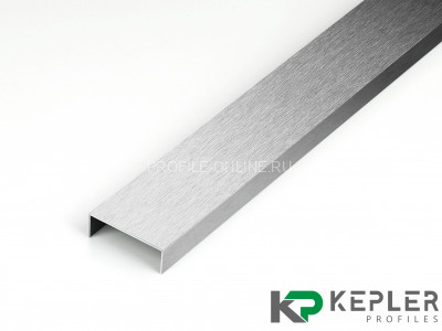 П-образный профиль 10х30 мм из нержавеющей стали SS 304 FSUP30-S S.S.304 сатинированный 2.7 м