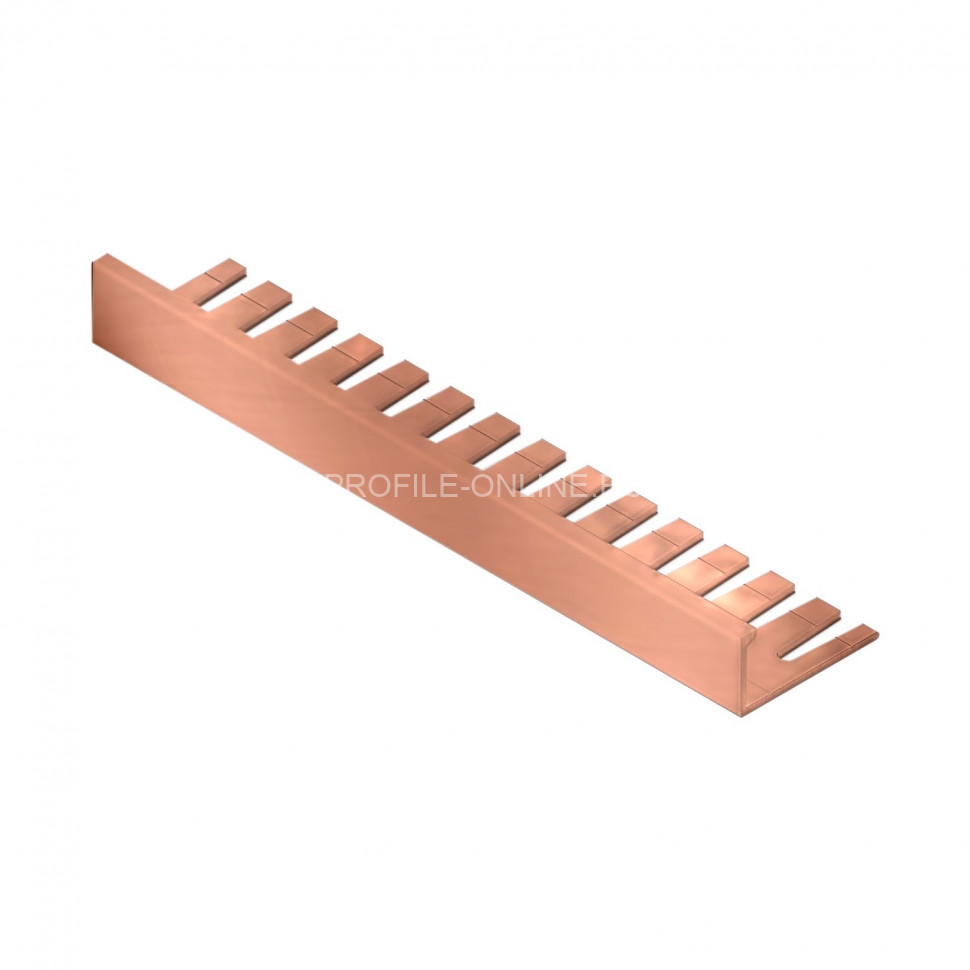Алюминиевый L-профиль гибкий 8 мм NEEXY PV04-49-MT медь матовая 2.7м